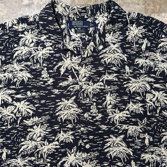 Polo by Ralph Lauren Other - Polo Ralph Lauren Shirt Mens XL Caldwell 100% Rayon Short Sleeve Vintage 90s